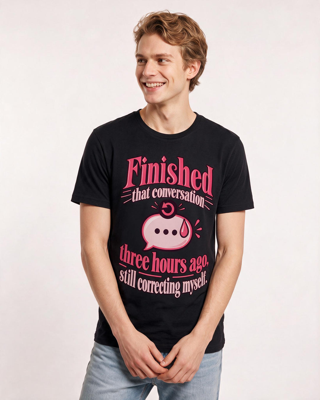 Meme Black T-Shirt for Men – Everyday Expression Graphic Tee product image 1