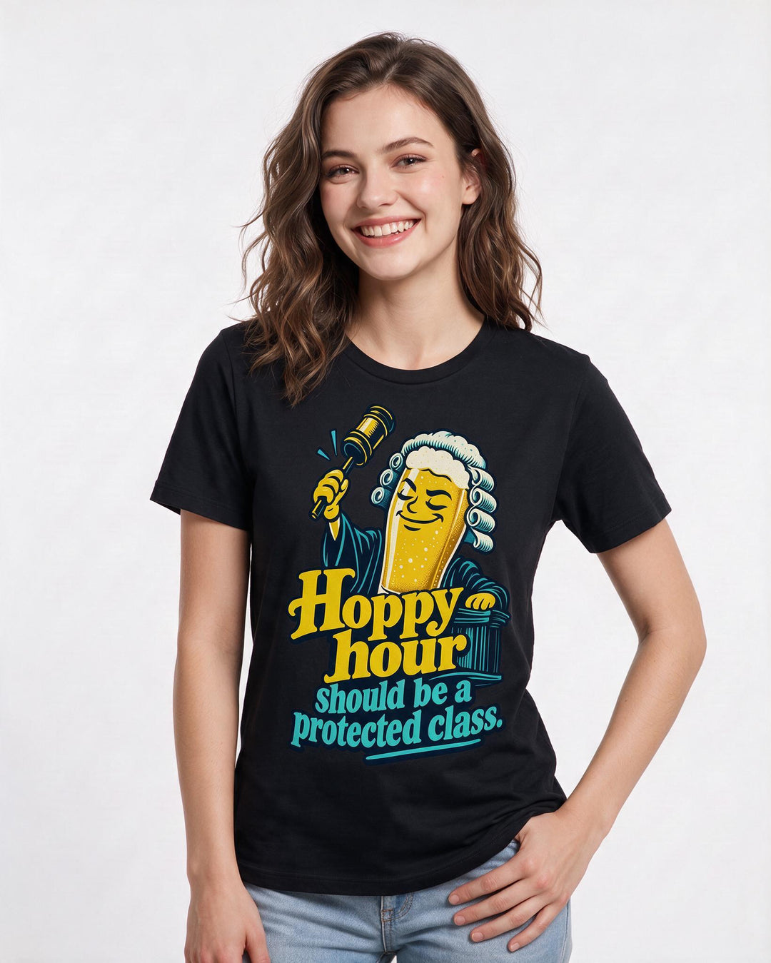 Beer Black T-Shirt for Women – Everyday Expression Graphic Tee product image 1
