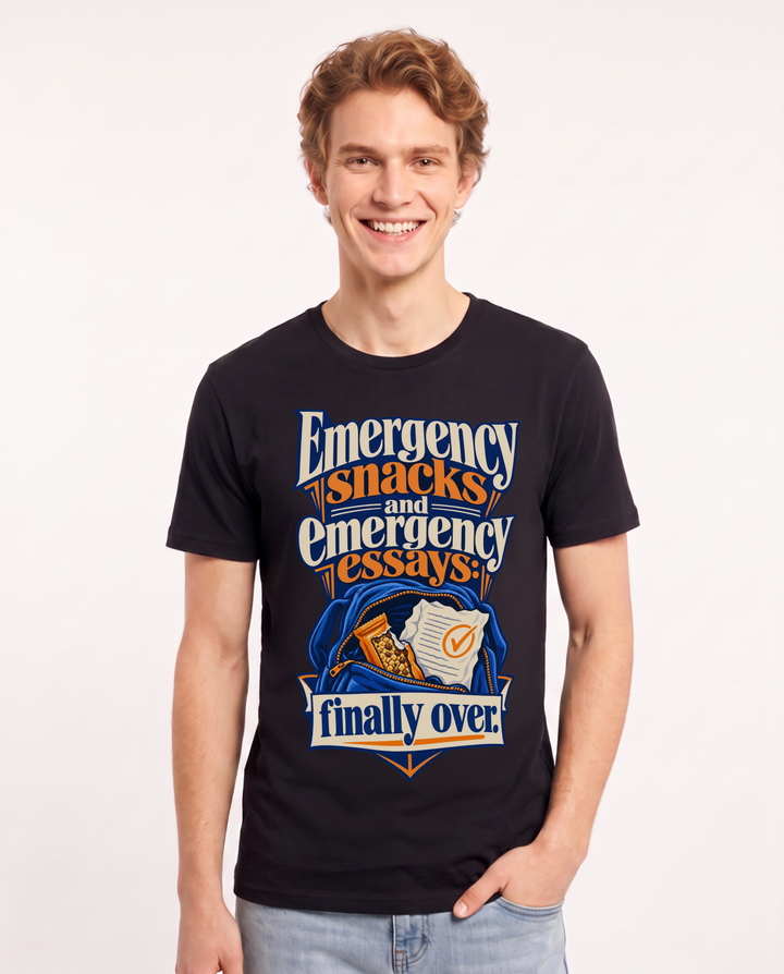 Graduation Black T-Shirt for Men – Everyday Expression Graphic Tee product image 3