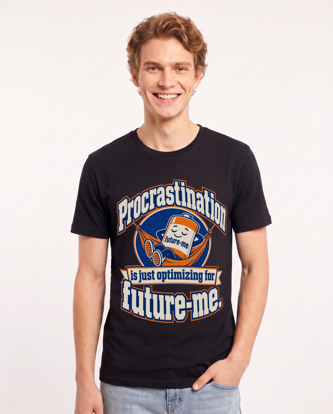 Meme Black T-Shirt for Men – Everyday Expression Graphic Tee product image 3