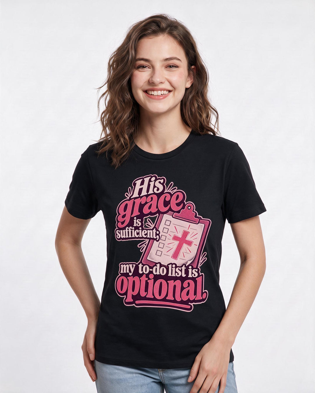 Christian Faith Black T-Shirt for Women – Everyday Expression Graphic Tee product image 1