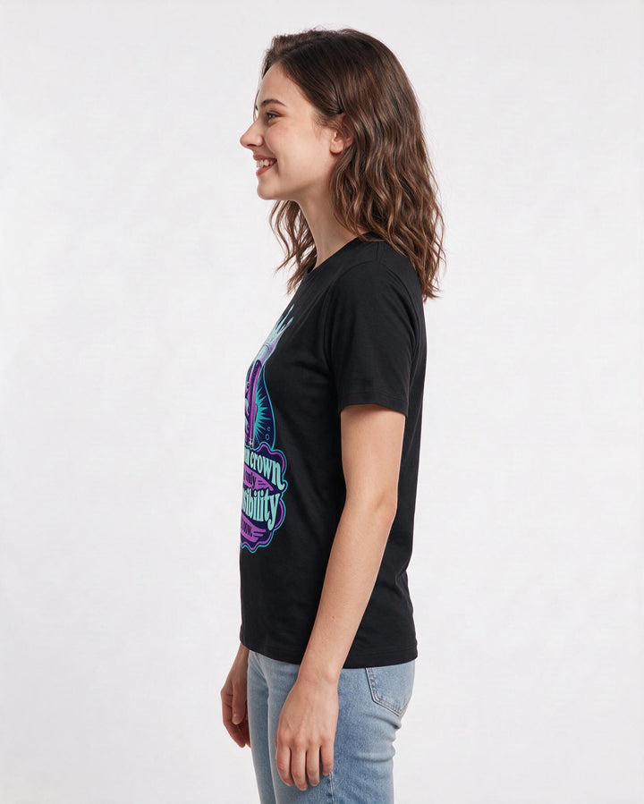 Beer Black T-Shirt for Women – Everyday Expression Graphic Tee product image 2