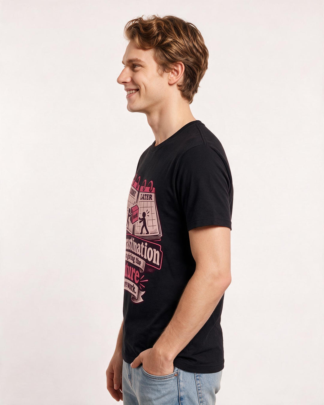 Meme Black T-Shirt for Men – Everyday Expression Graphic Tee product image 2