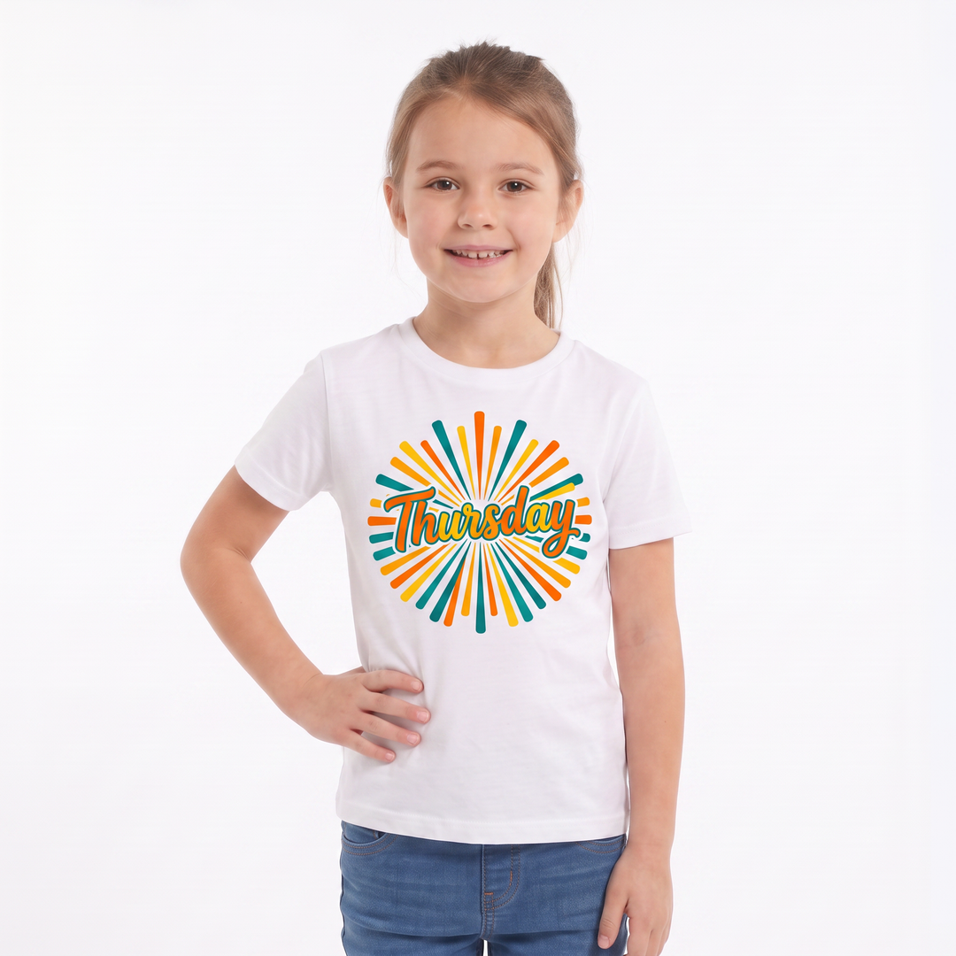 Vibrant Thursday Sunburst White T-Shirt product photo 2