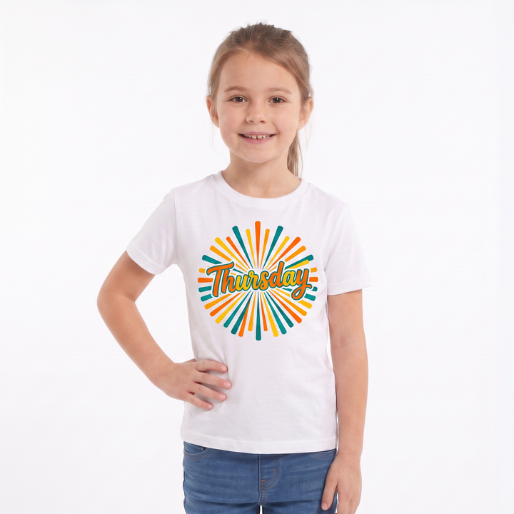 Vibrant Thursday Sunburst White T-Shirt product photo 2