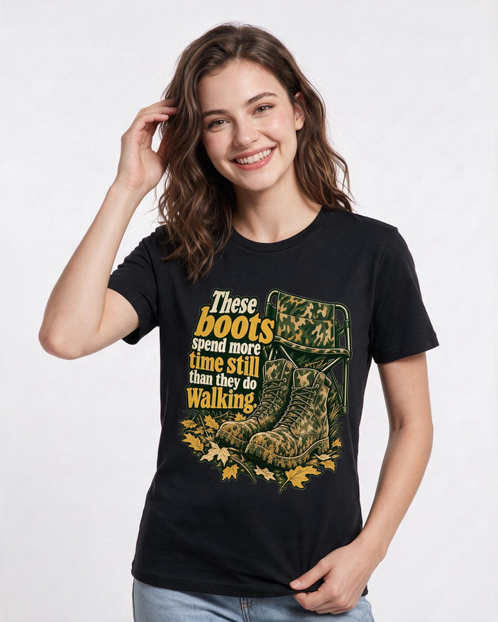 Hunting Black T-Shirt for Women – Everyday Expression Graphic Tee product image 1