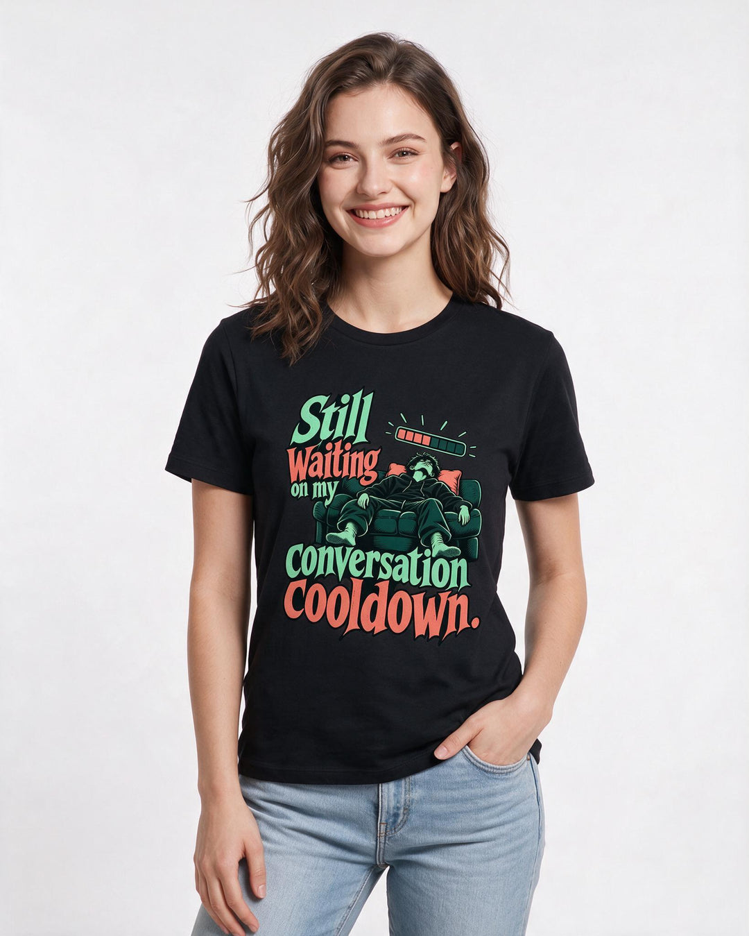 Gaming Black T-Shirt for Women – Game Night Graphic Tee product image 1