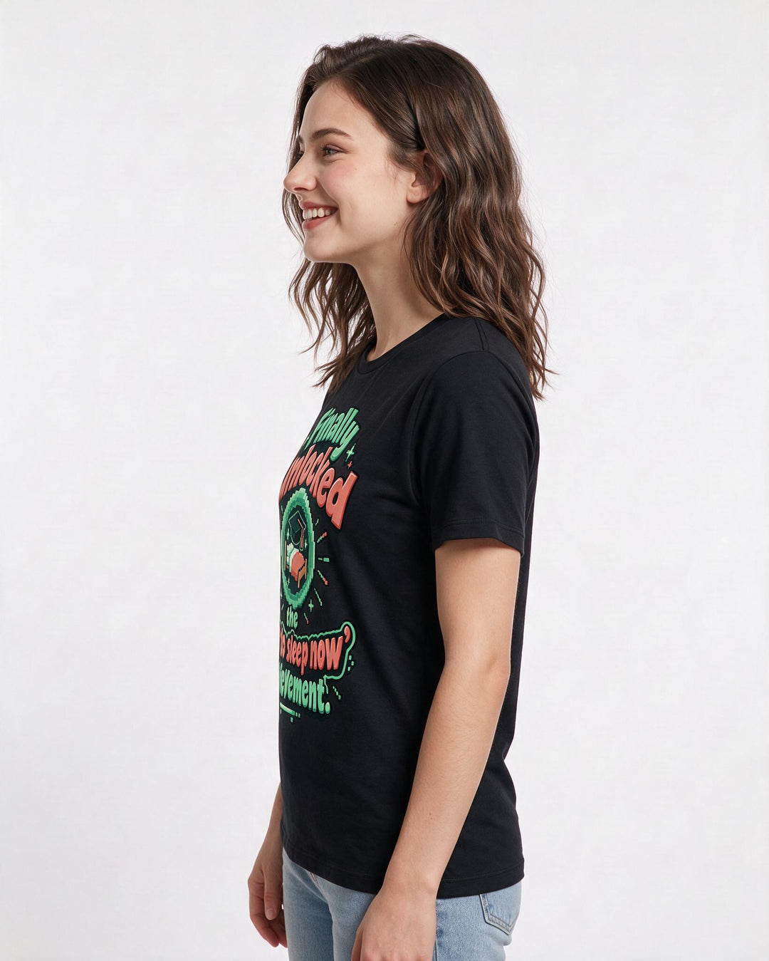 Graduation Black T-Shirt for Women – Everyday Expression Graphic Tee product image 2