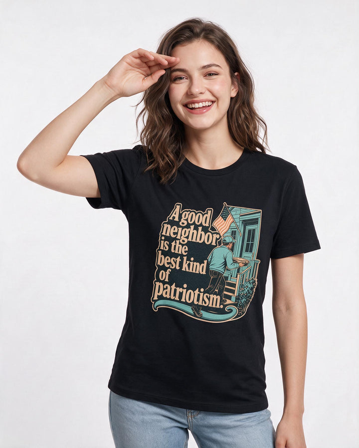 Patriotic Black T-Shirt for Women – Everyday Expression Graphic Tee product image 3
