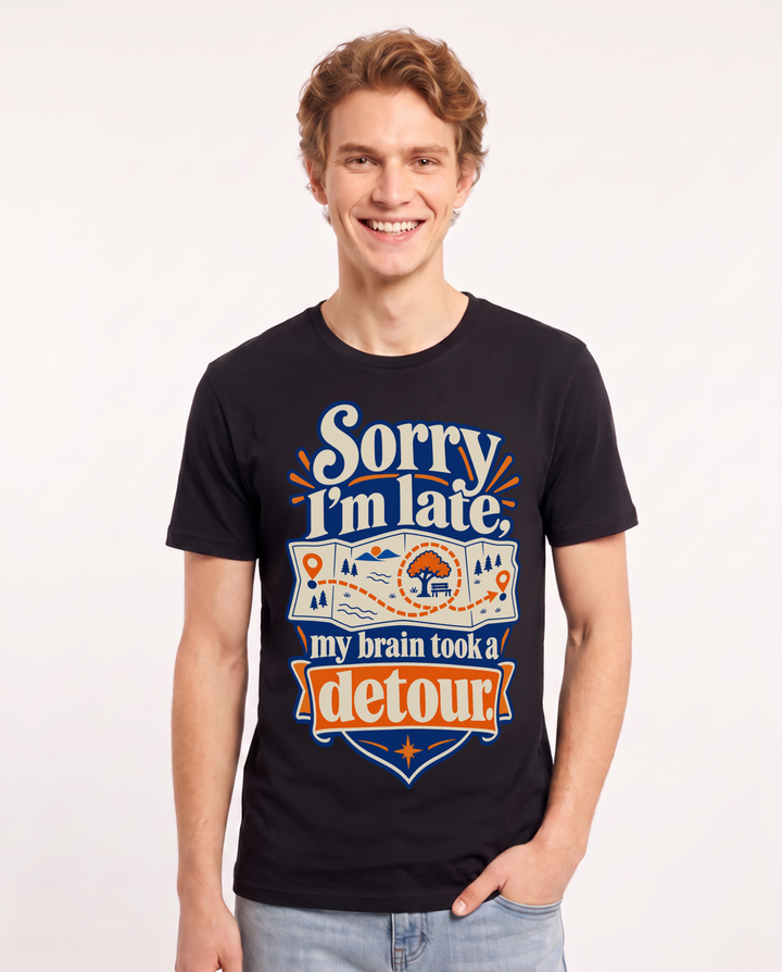 Neurodiversity Black T-Shirt for Men – Everyday Expression Graphic Tee product image 3