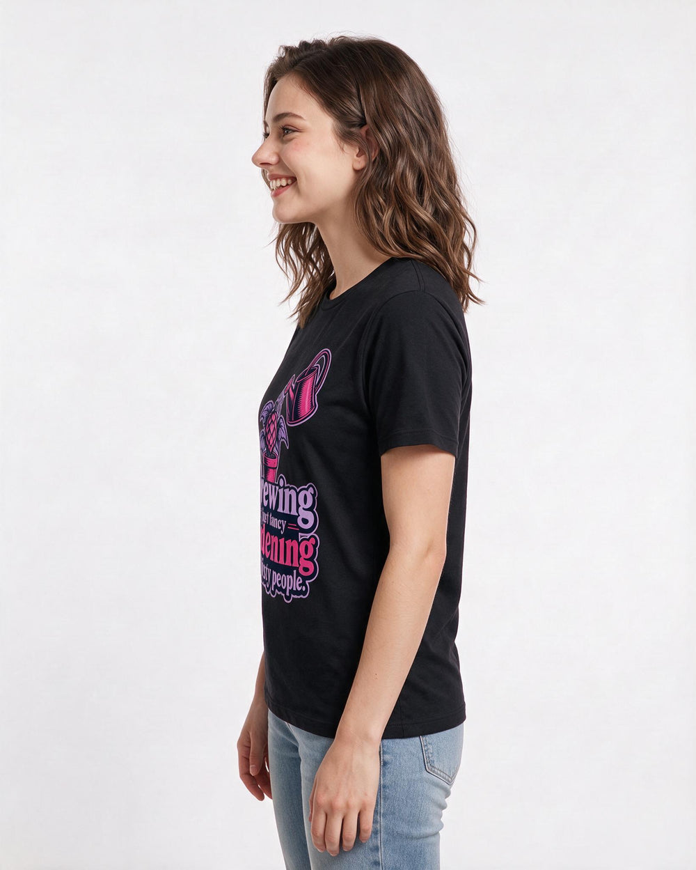 Beer Black T-Shirt for Women – Everyday Expression Graphic Tee product image 2