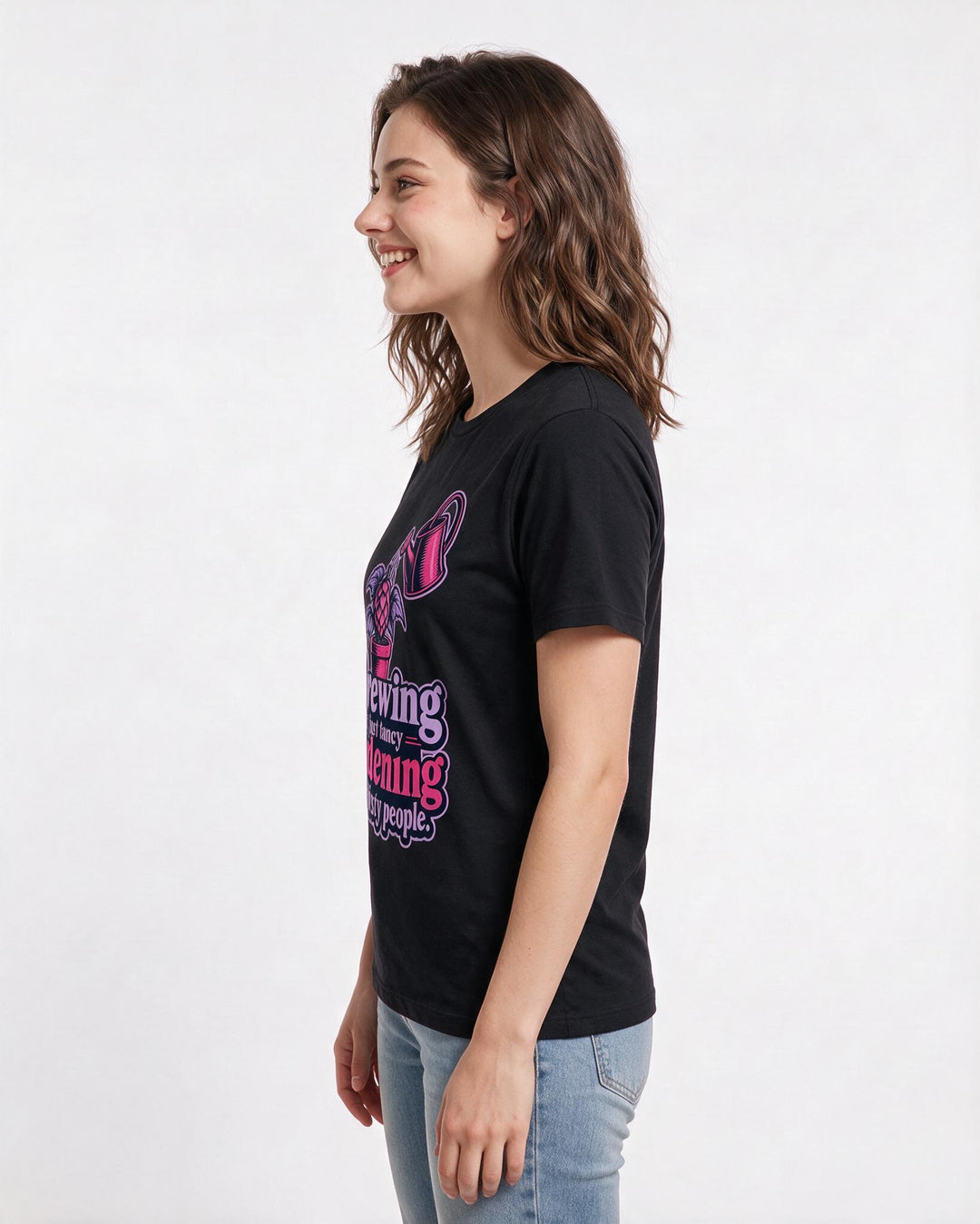 Beer Black T-Shirt for Women – Everyday Expression Graphic Tee product image 2