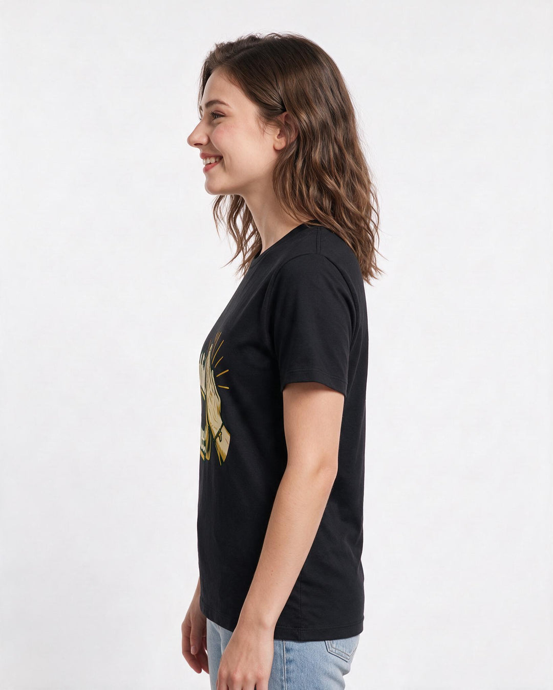 Christian Faith Black T-Shirt for Women – Everyday Expression Graphic Tee product image 2