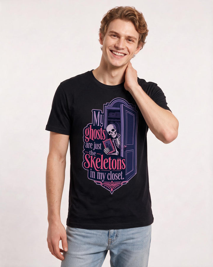 Halloween Black T-Shirt for Men – Halloween Theme Graphic Tee product image 3