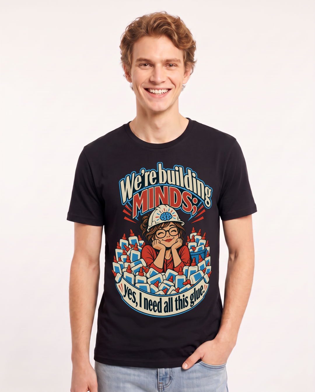Teacher Black T-Shirt for Men – Everyday Expression Graphic Tee product image 3