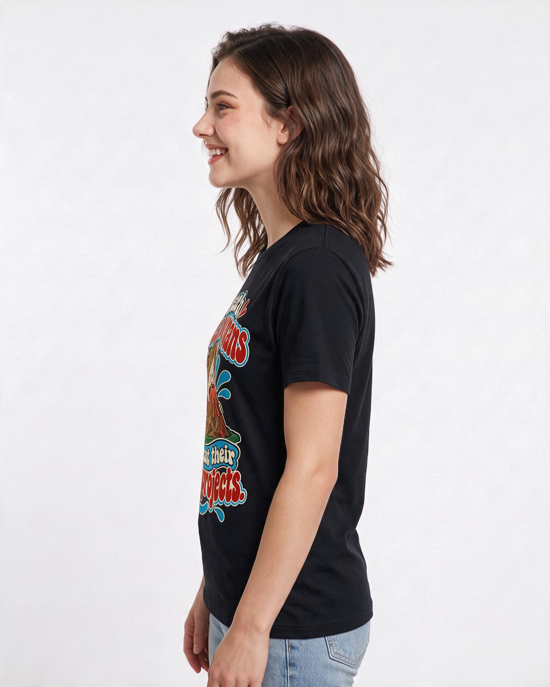 Teacher Black T-Shirt for Women – Everyday Expression Graphic Tee product image 2