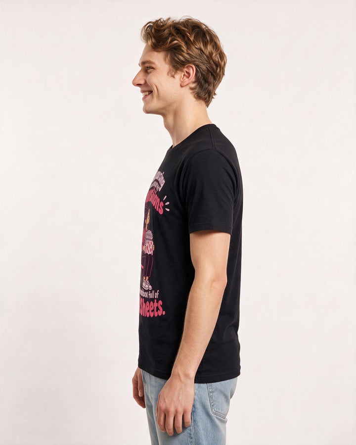Teacher Black T-Shirt for Men – Everyday Expression Graphic Tee product image 2