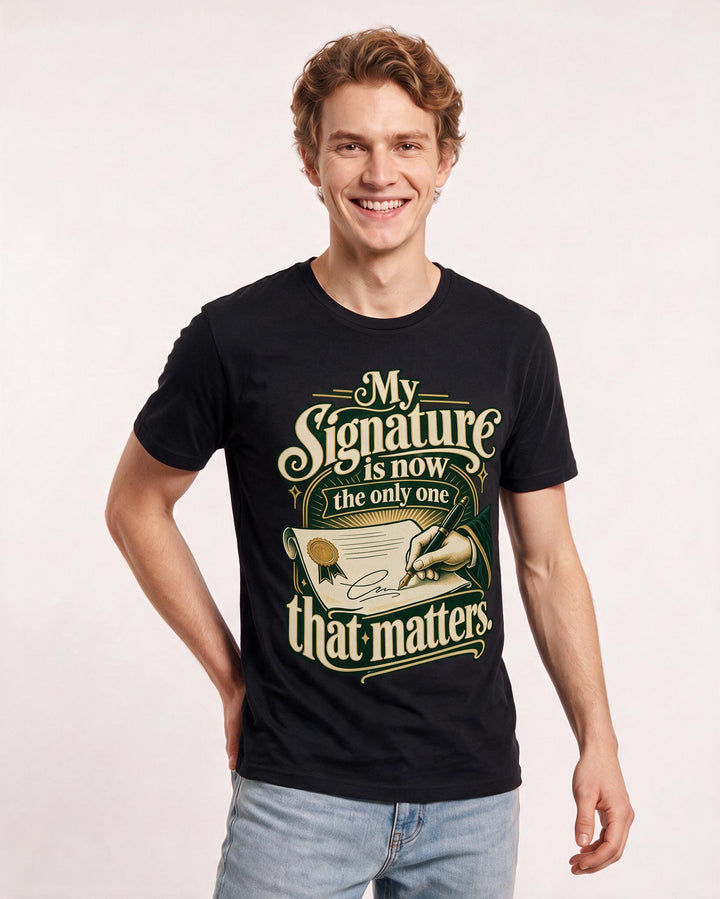 Graduation Black T-Shirt for Men – Everyday Expression Graphic Tee product image 1