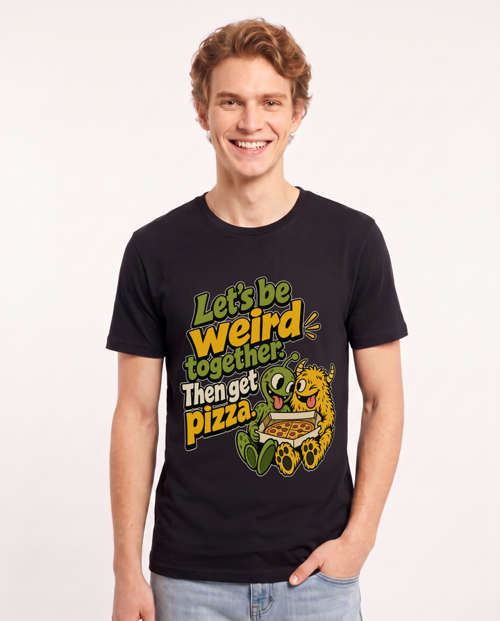 Couples Black T-Shirt for Men – Everyday Expression Graphic Tee product image 3