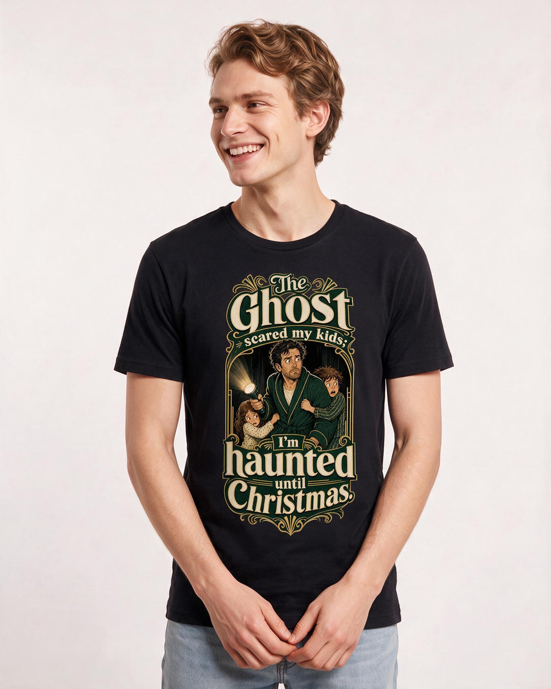Halloween Black T-Shirt for Men – Halloween Theme Graphic Tee product image 1