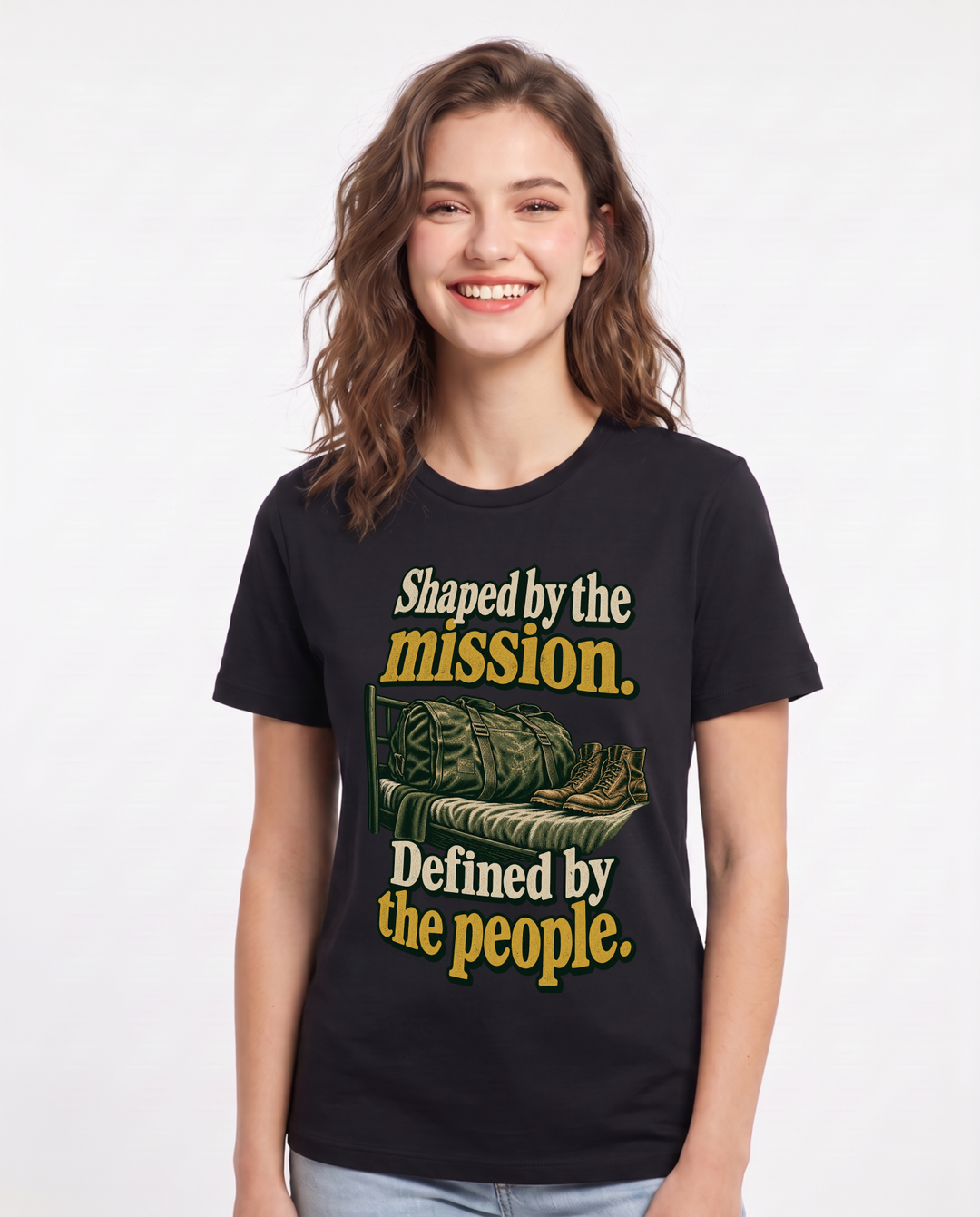 Veteran Black T-Shirt for Women – Everyday Expression Graphic Tee product image 3