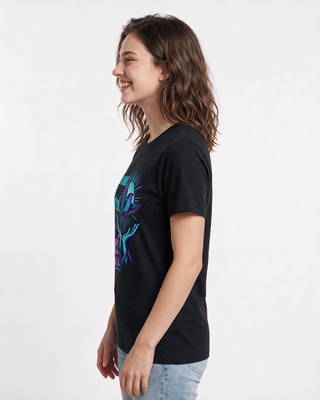 Christian Faith Black T-Shirt for Women – Everyday Expression Graphic Tee product image 2