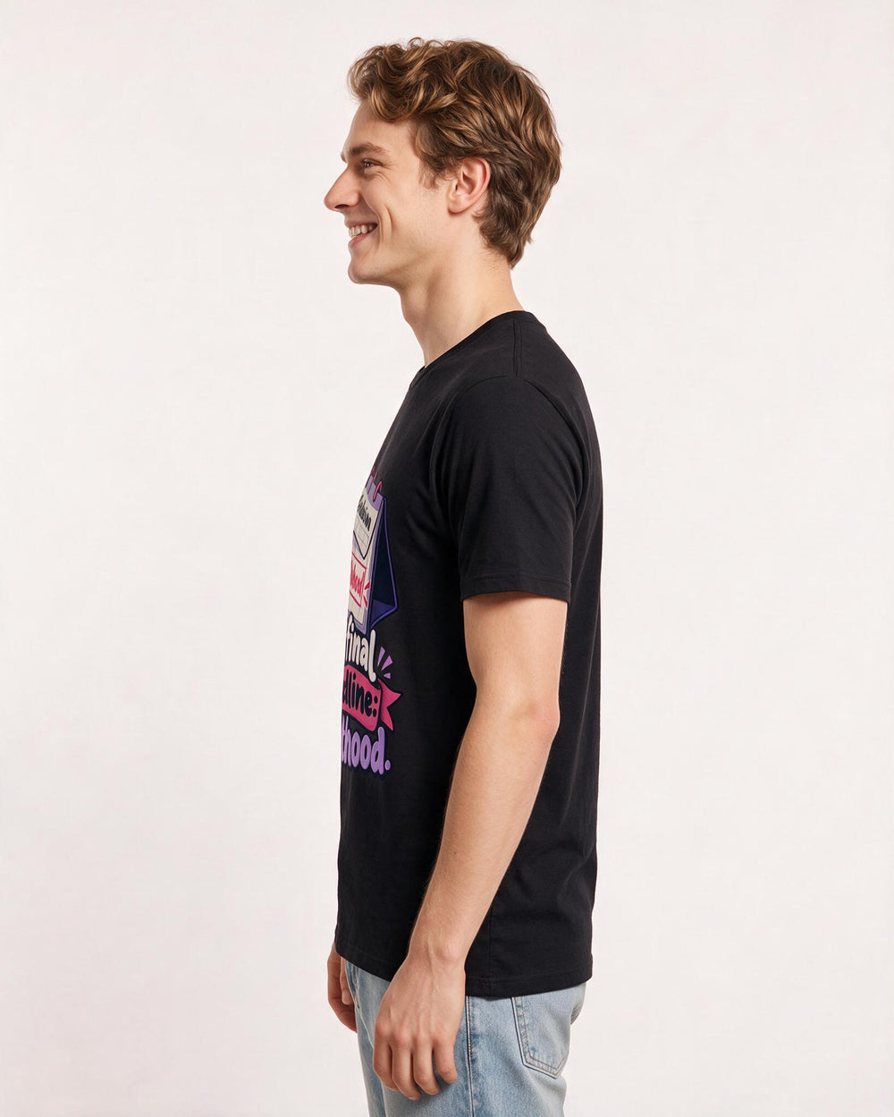 Graduation Black T-Shirt for Men – Everyday Expression Graphic Tee product image 2