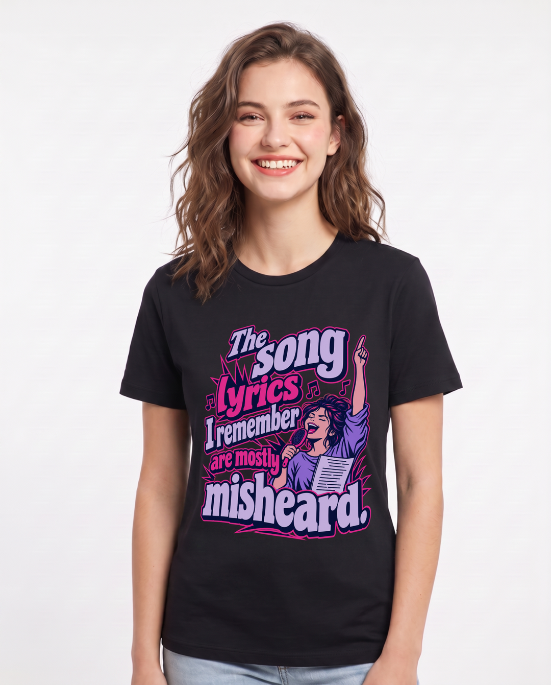 Meme Black T-Shirt for Women – Everyday Expression Graphic Tee product image 3