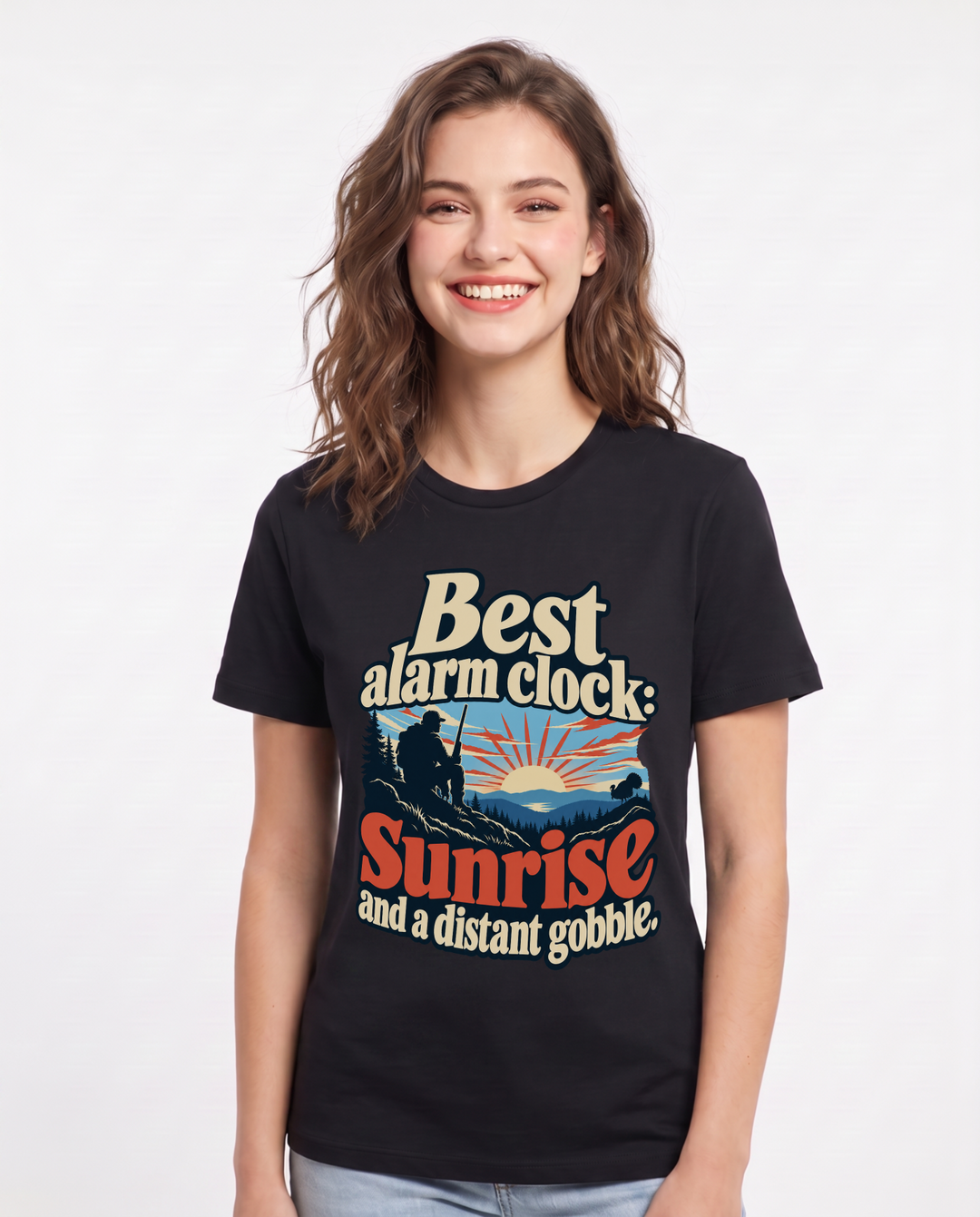Hunting Black T-Shirt for Women – Everyday Expression Graphic Tee product image 3