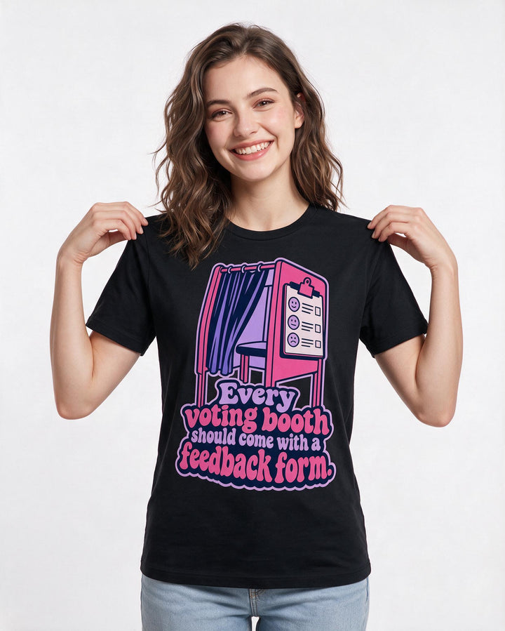 Political Statement Black T-Shirt for Women – Everyday Expression Graphic Tee product image 1