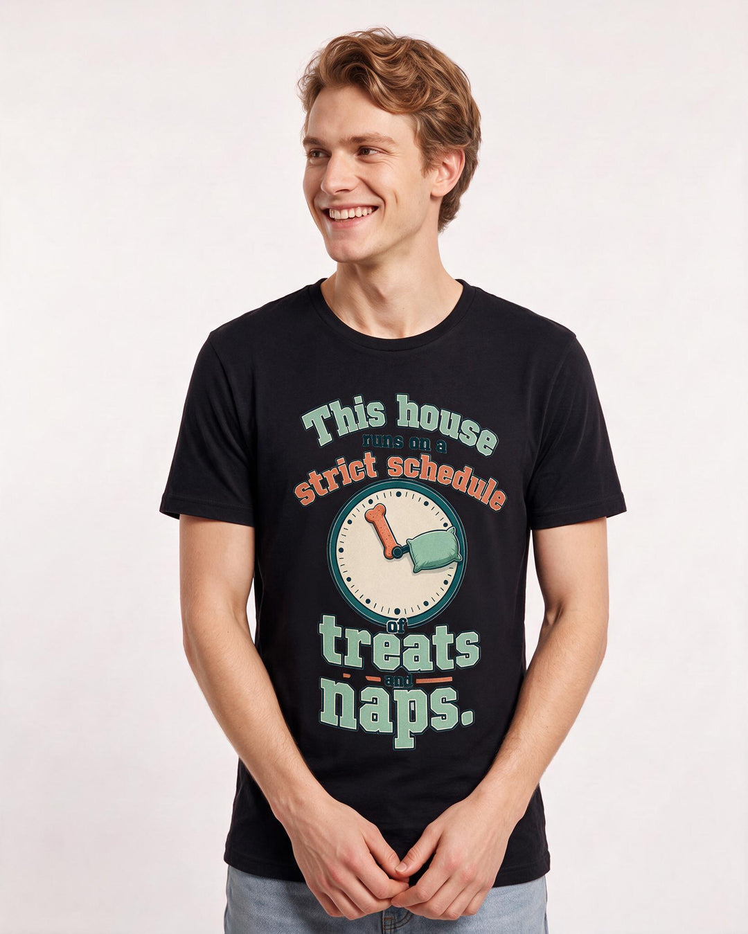 Cat Lover Black T-Shirt for Men – Everyday Expression Graphic Tee product image 1