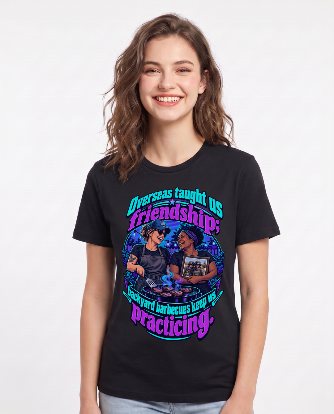 Veteran Black T-Shirt for Women – Everyday Expression Graphic Tee product image 3