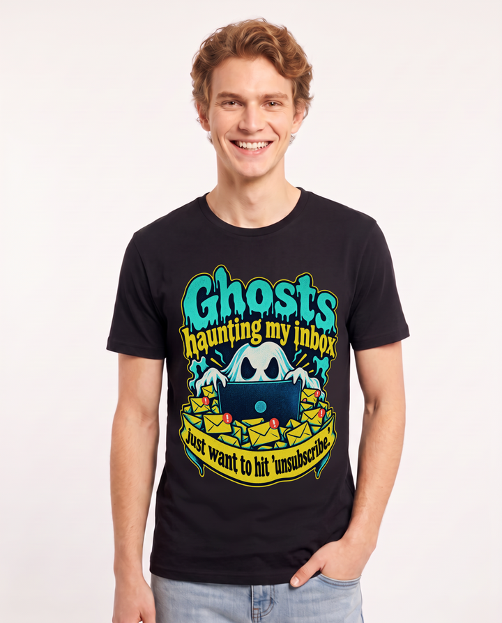 Halloween Black T-Shirt for Men – Halloween Theme Graphic Tee product image 3