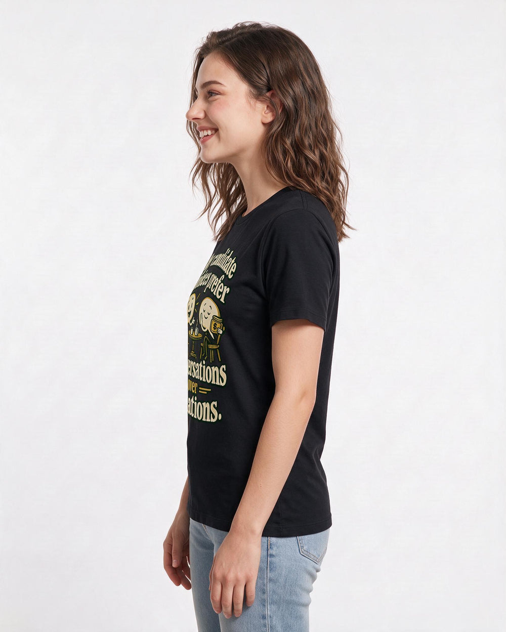 Political Statement Black T-Shirt for Women – Everyday Expression Graphic Tee product image 2