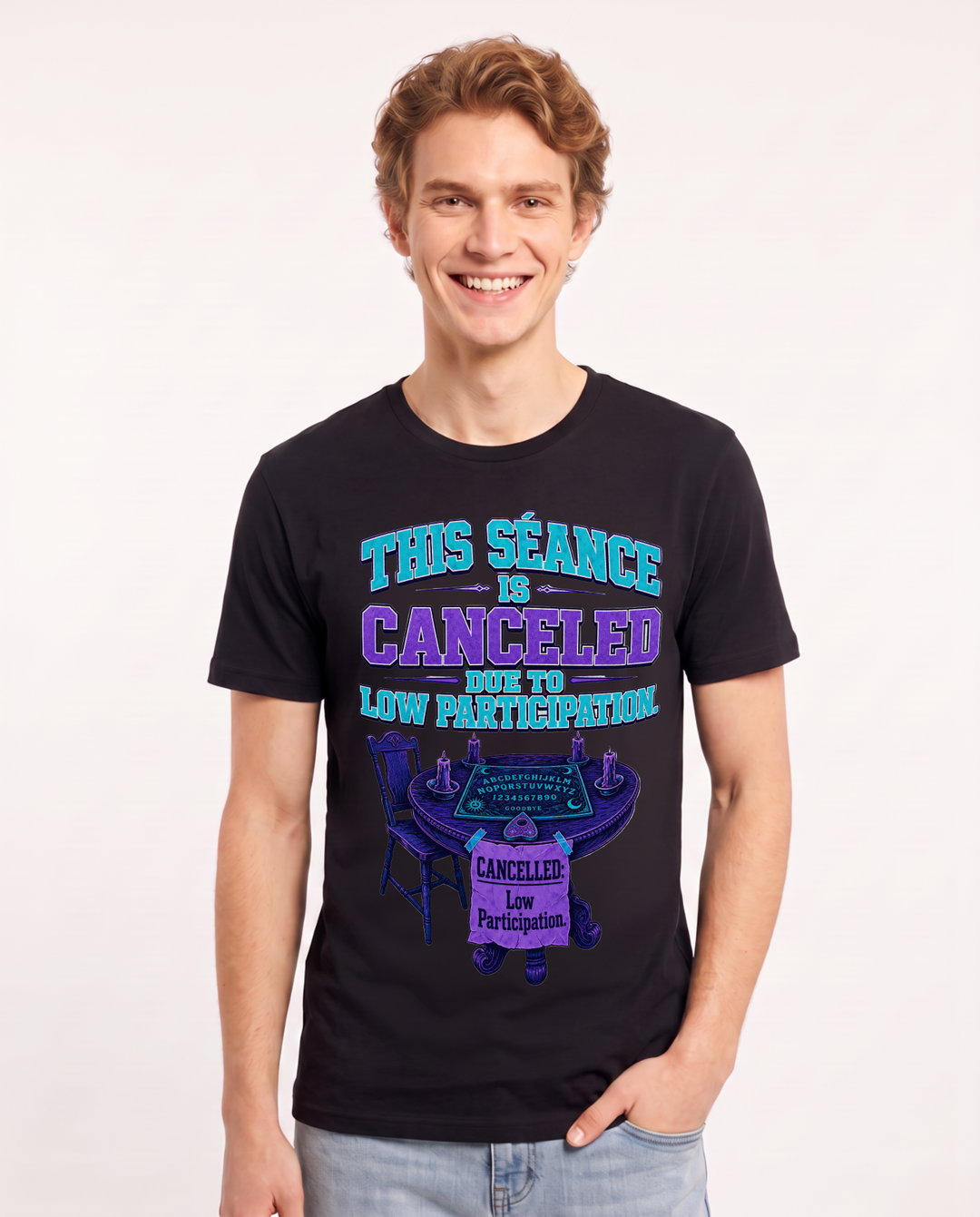 Halloween Black T-Shirt for Men – Halloween Theme Graphic Tee product image 3