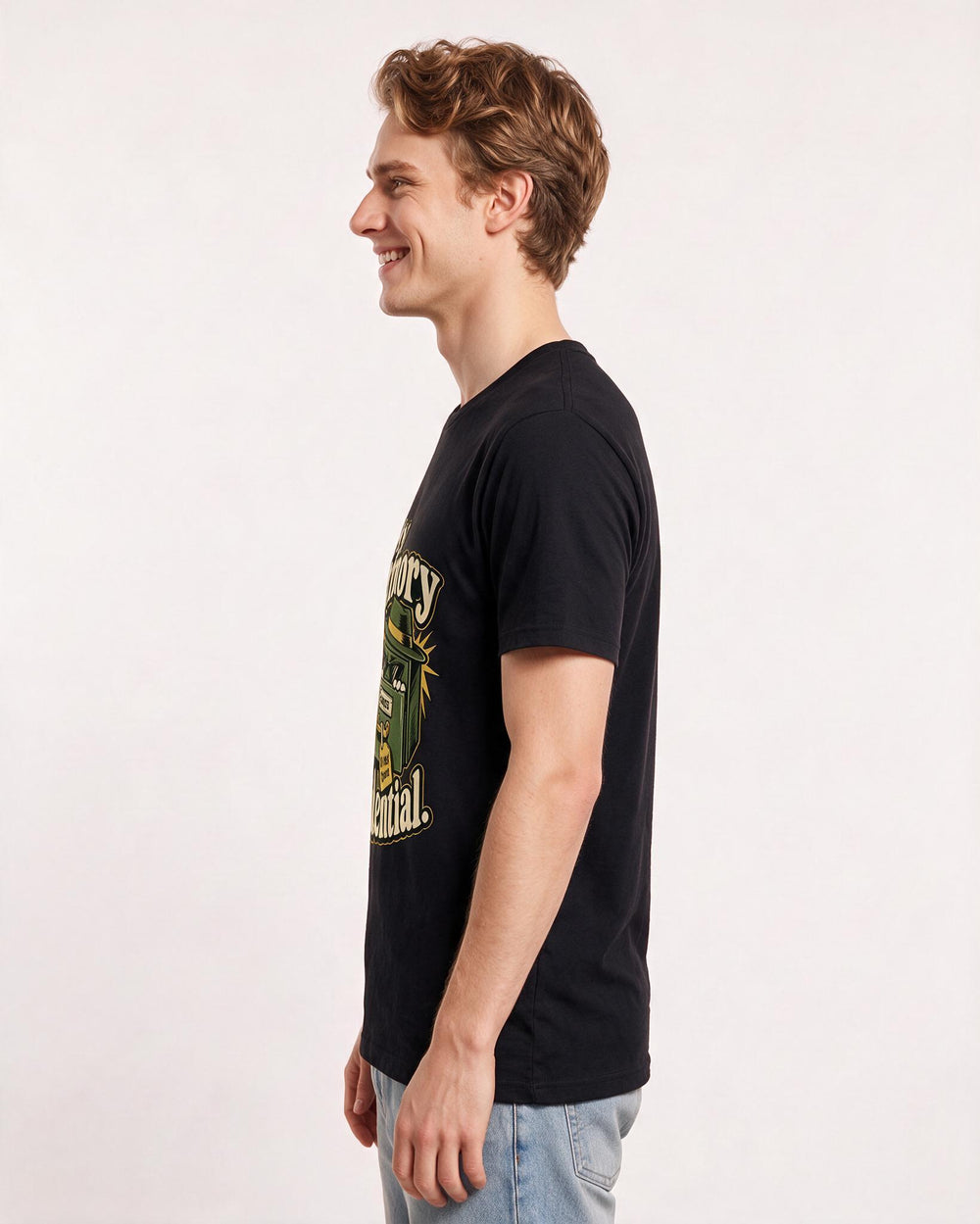 Meme Black T-Shirt for Men – Everyday Expression Graphic Tee product image 2