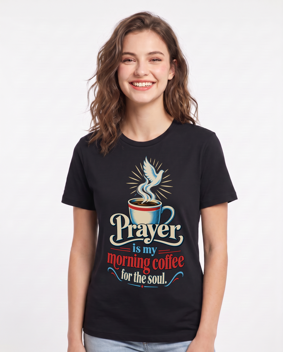 Christian Faith Black T-Shirt for Women – Everyday Expression Graphic Tee product image 3