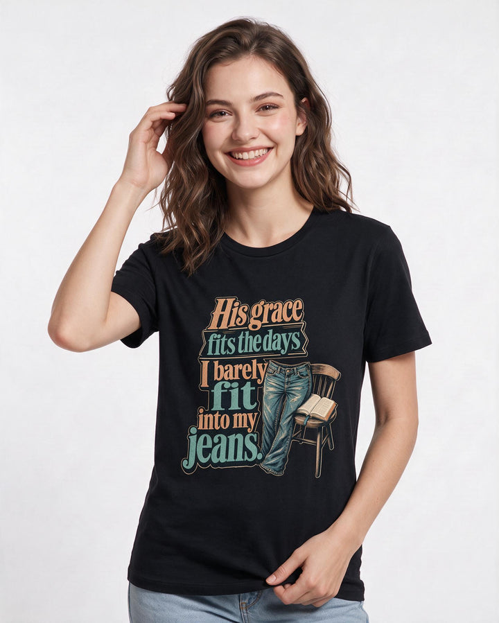 Christian Faith Black T-Shirt for Women – Everyday Expression Graphic Tee product image 3