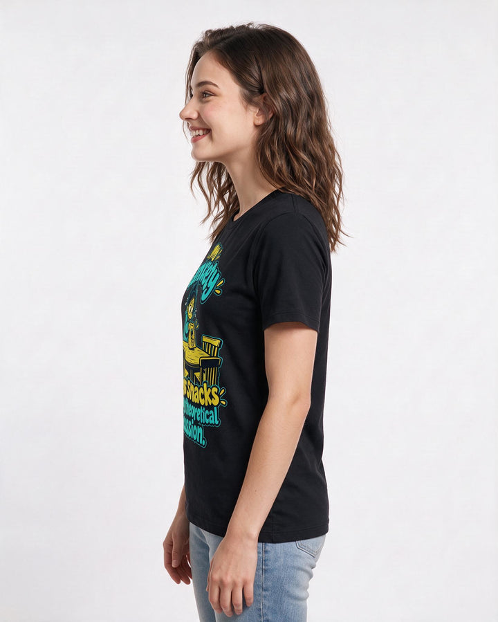 Meme Black T-Shirt for Women – Everyday Expression Graphic Tee product image 2