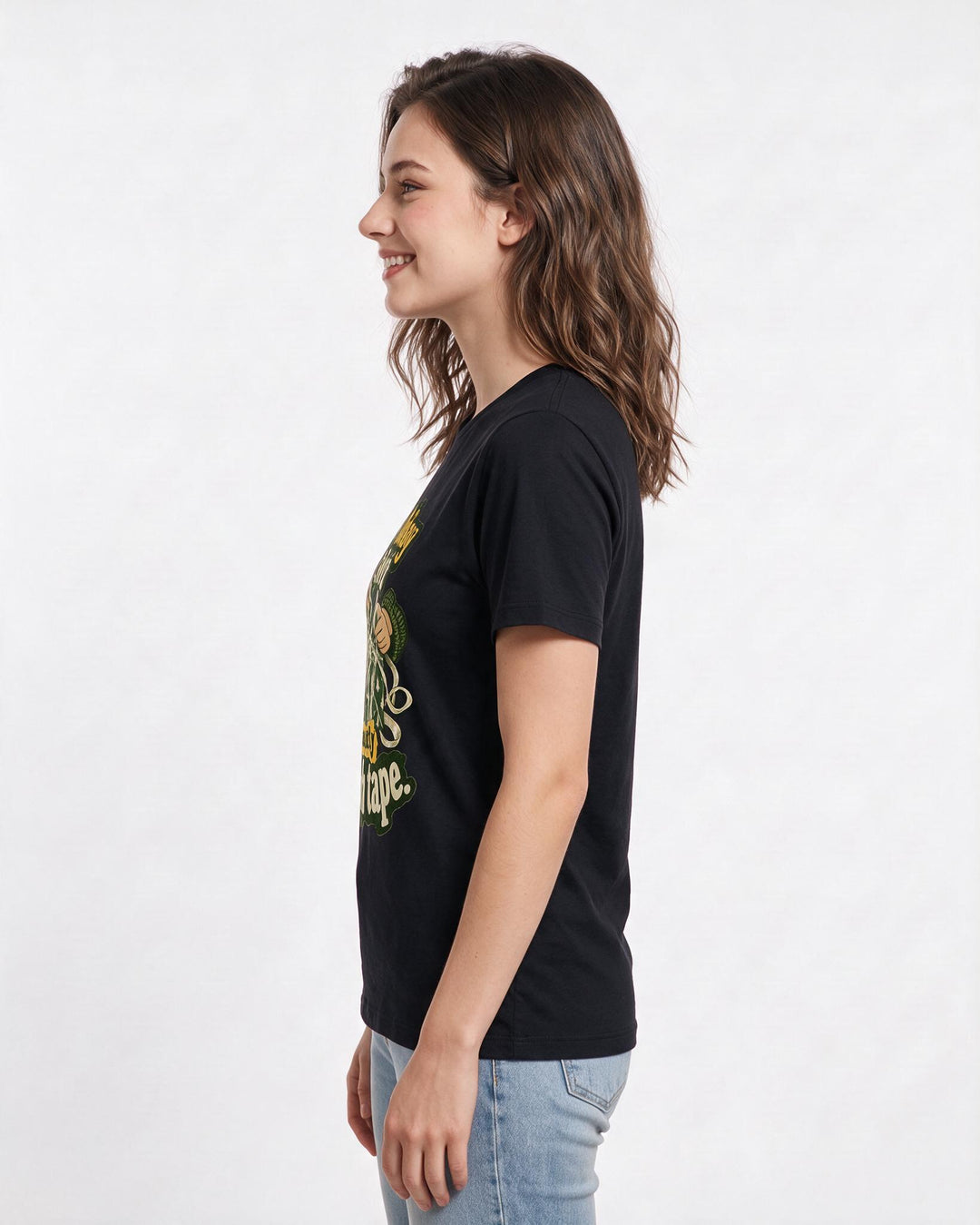 Christmas Black T-Shirt for Women – Holiday Theme Graphic Tee product image 2