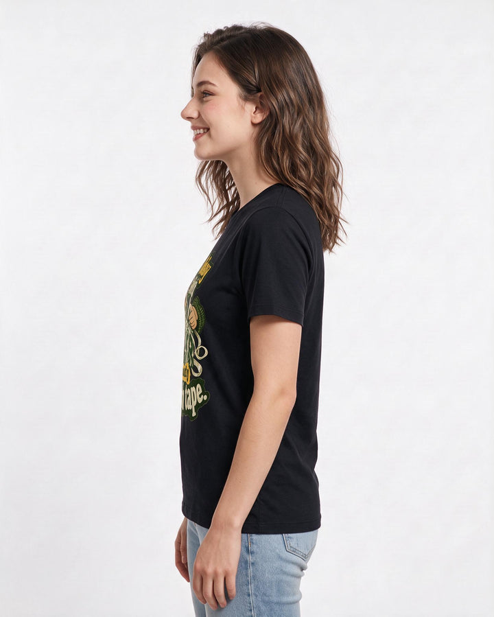 Christmas Black T-Shirt for Women – Holiday Theme Graphic Tee product image 2