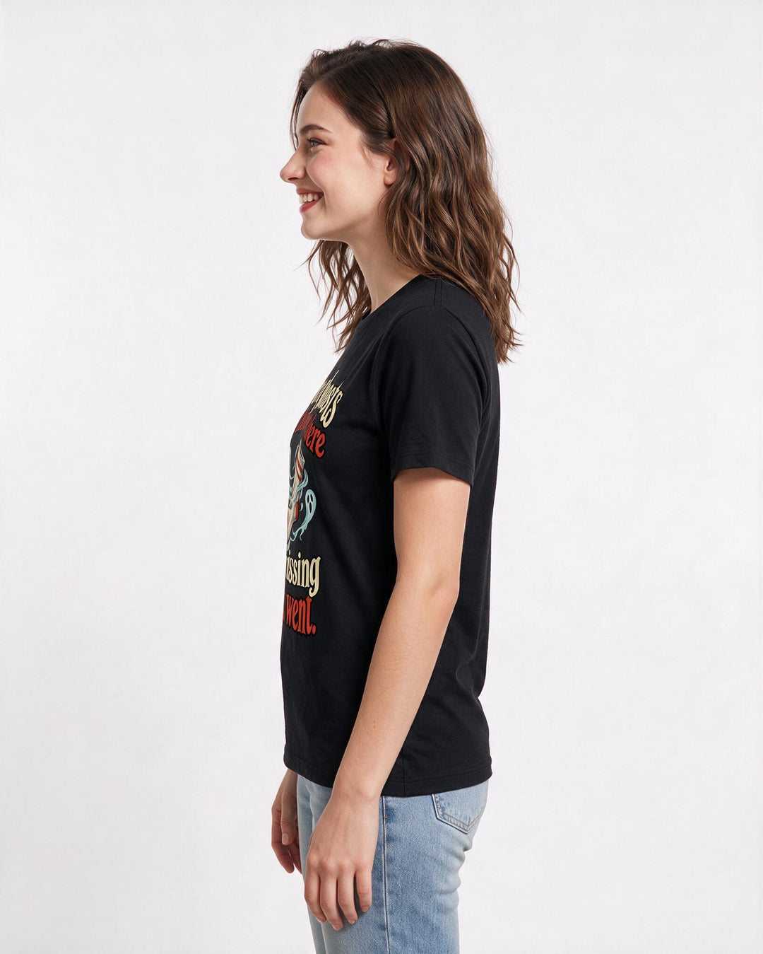 Halloween Black T-Shirt for Women – Halloween Theme Graphic Tee product image 2