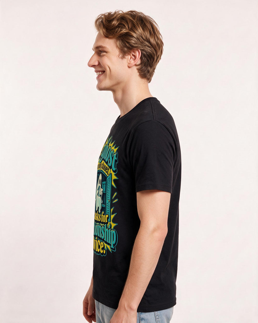 Halloween Black T-Shirt for Men – Halloween Theme Graphic Tee product image 2