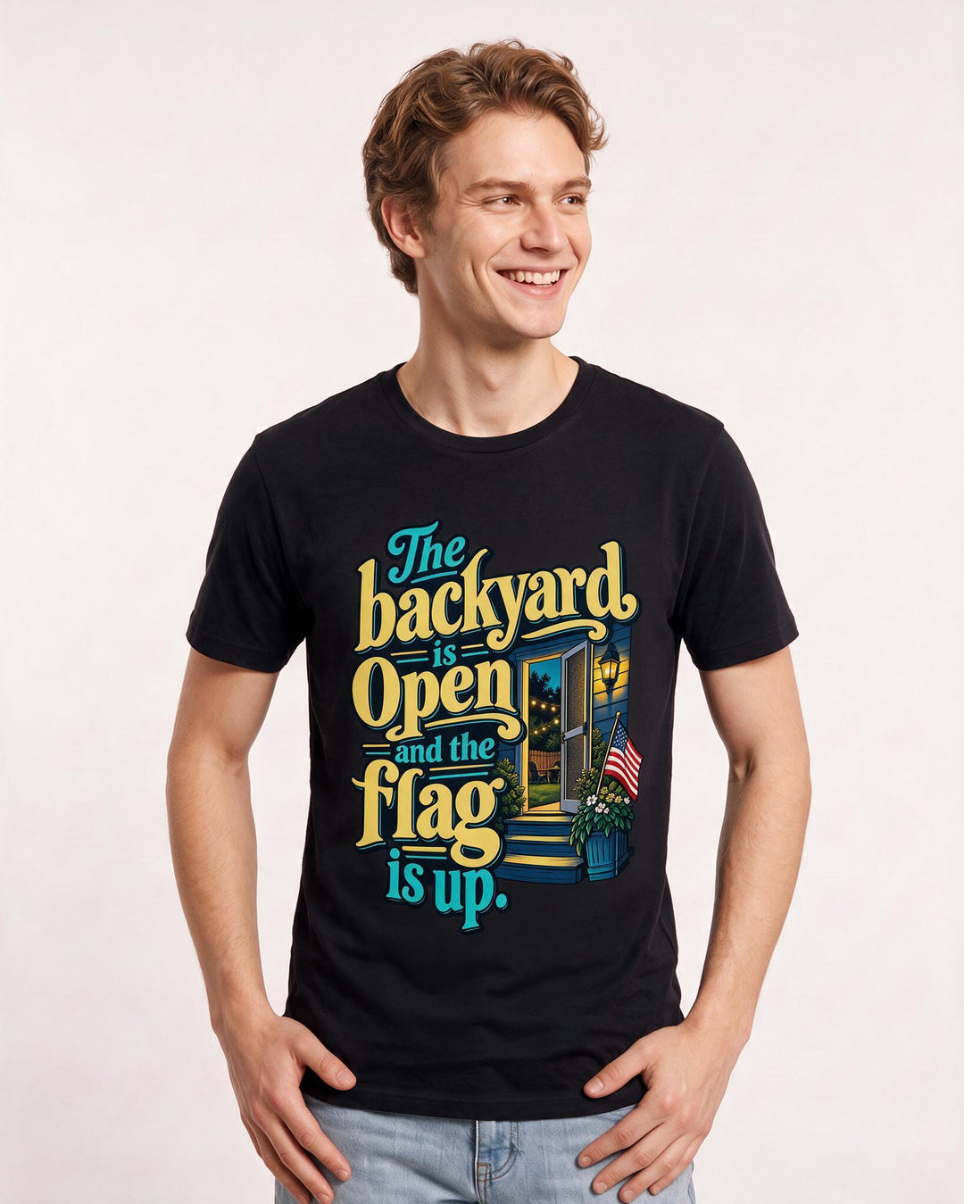 Patriotic Black T-Shirt for Men – Everyday Expression Graphic Tee product image 1