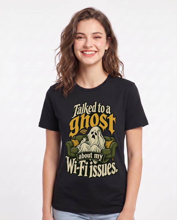 Halloween Black T-Shirt for Women – Halloween Theme Graphic Tee product image 3