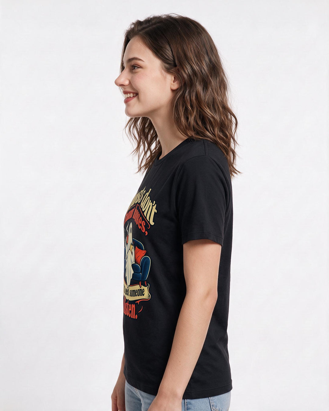 Halloween Black T-Shirt for Women – Halloween Theme Graphic Tee product image 2