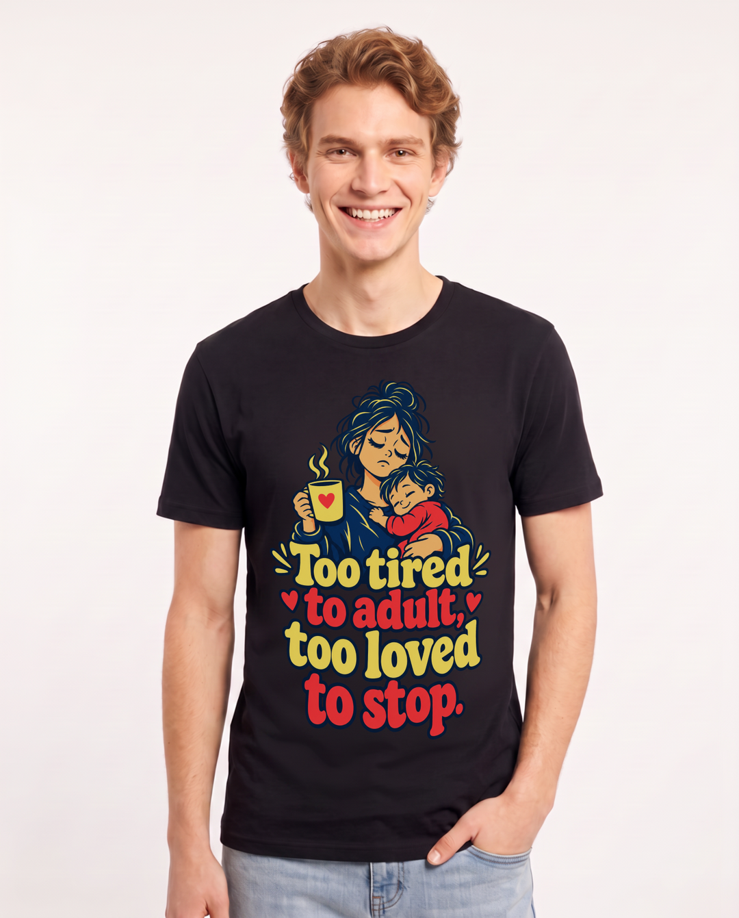 Grandparent Black T-Shirt for Men – Everyday Expression Graphic Tee product image 3