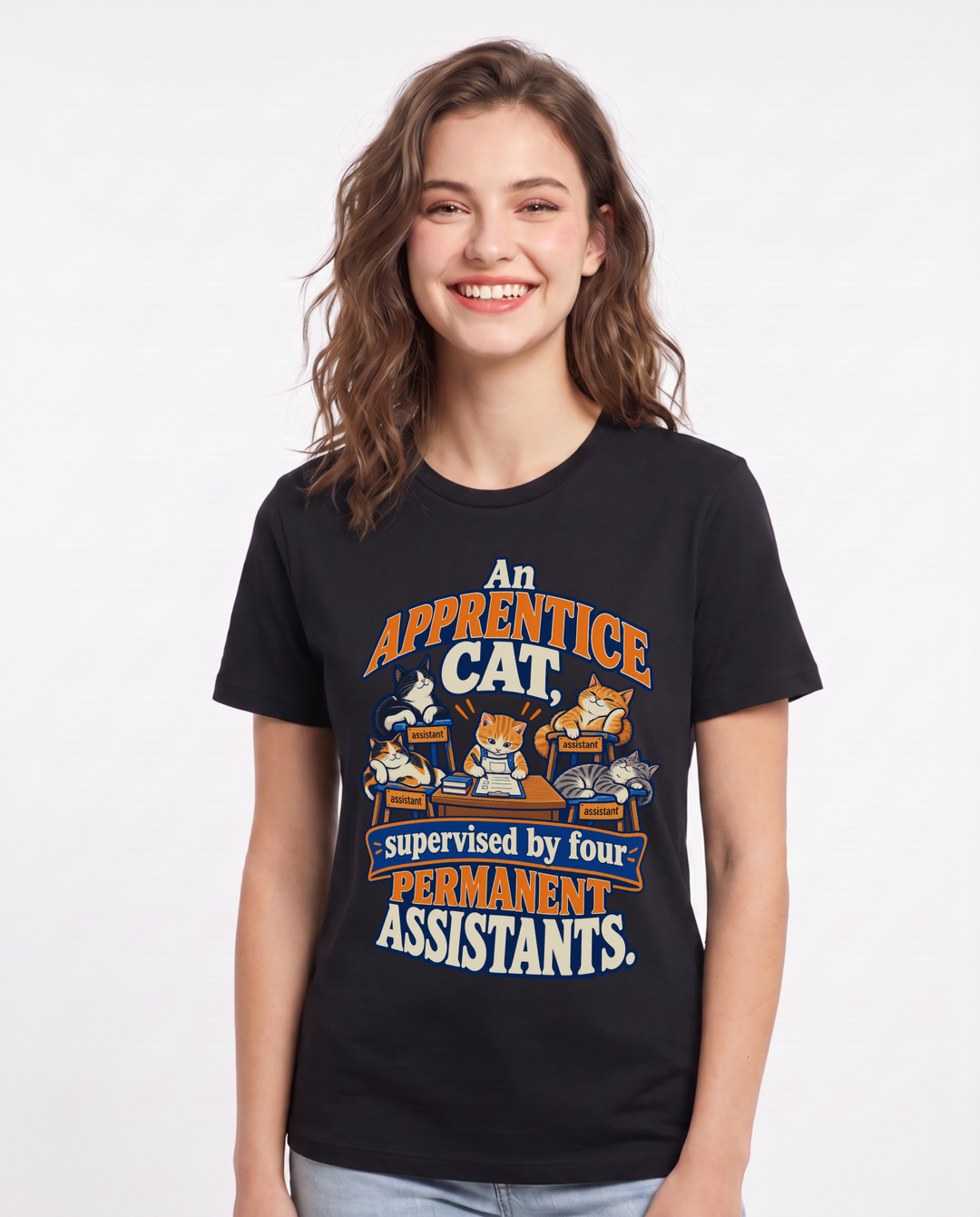 Cat Lover Black T-Shirt for Women – Everyday Expression Graphic Tee product image 3