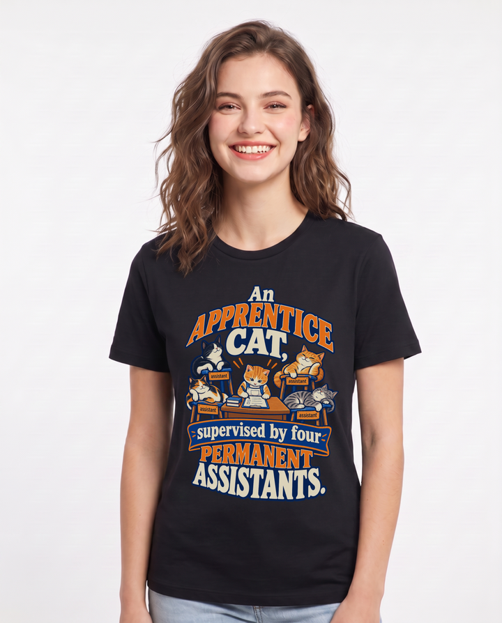 Cat Lover Black T-Shirt for Women – Everyday Expression Graphic Tee product image 3