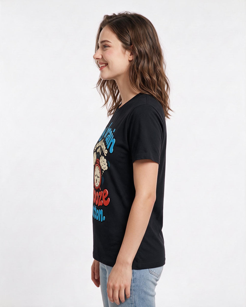 Meme Black T-Shirt for Women – Everyday Expression Graphic Tee product image 2